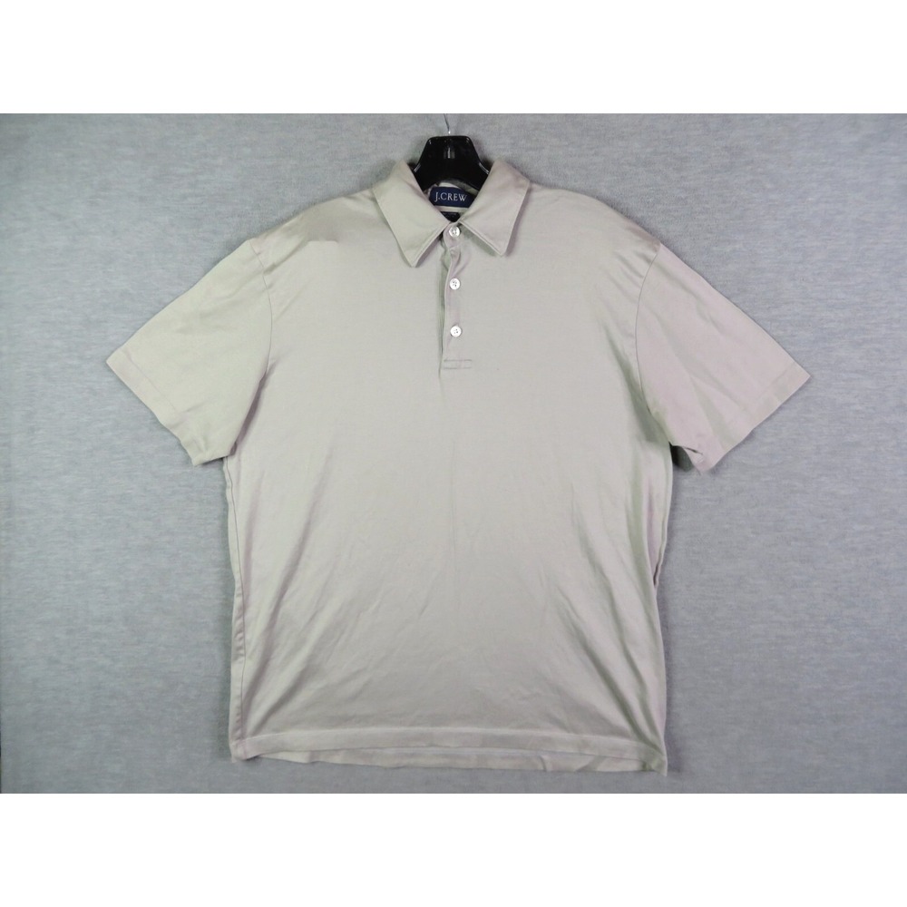 J Crew Mens Shirt Medium M Gray Golf Polo Short Sleeve Knit‎ Cotton Preppy
